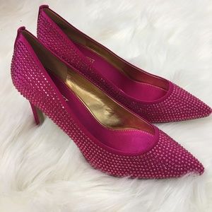 Nine West Pink Studded Heels Pumps 7.5M